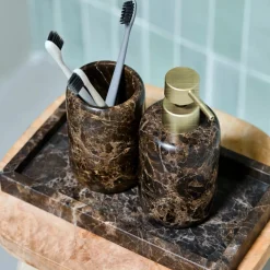 House Doctor Badezimmeraccessoires|Aufbewahrung Im Badezimmer|Seifenspender, HDAble, Braun