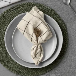 House Doctor Küchentextilien|Küchentextilien|Servietten, HDJoin, Schwarz;Off-White