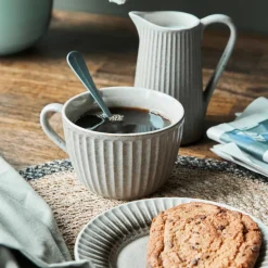 House Doctor Geschirr|Geschirr|Tasse, HDPleat, Grau/braun