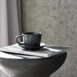 House Doctor Geschirr|Geschirr|Tasse m. Untertasse, HDPion, Schwarz/Braun