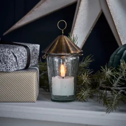 House Doctor Christmas Candle Holders|Teelichthalter, HDHang, Klar;Messing