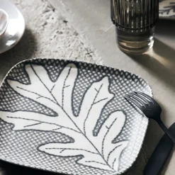 House Doctor Geschirr|Geschirr|Teller, HDEiche, Grau/Blau