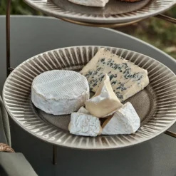 House Doctor Geschirr|Geschirr|Teller, HDPleat, Grau/braun