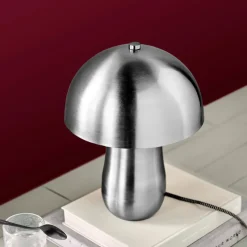 House Doctor Schlafzimmerbeleuchtung|Beleuchtung|Tischleuchte, HDRoomie, Gebürstetes Silber-Finish