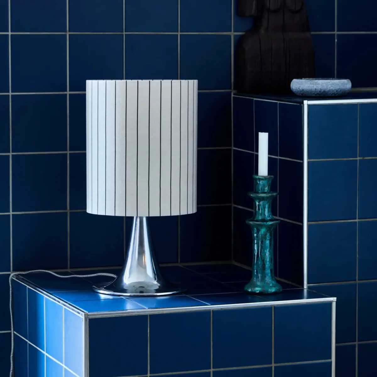 House Doctor Schlafzimmerbeleuchtung|Beleuchtung|Tischleuchte, HDTulip, Silber-Finish