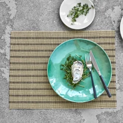 House Doctor Geschirr|Geschirr|Tischset, HDFica, Schwarz;Natur