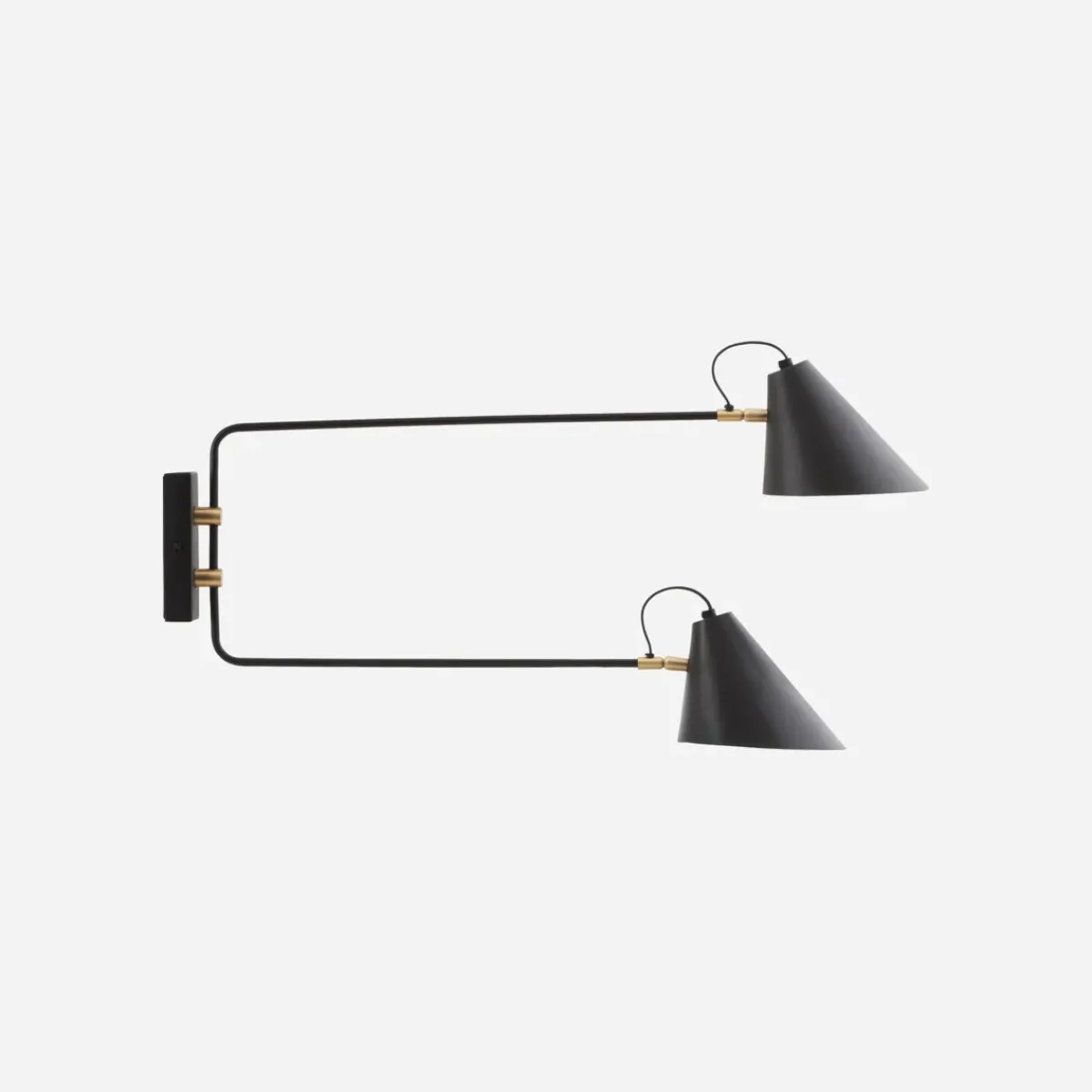 House Doctor Schlafzimmerbeleuchtung|Beleuchtung|Wandleuchte, Club Double, Schwarz