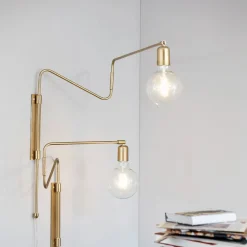 House Doctor Schlafzimmerbeleuchtung|Beleuchtung|Wandleuchte, Swing, Messing