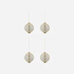 House Doctor Christmas Ornaments|Weihnachtsschmuck, HDAlsta, Off-White;Gold