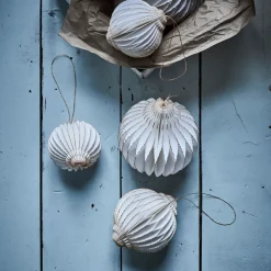 House Doctor Christmas Ornaments|Weihnachtsschmuck, HDAlsta, Off-White;Gold