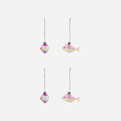 House Doctor Christmas Ornaments|Weihnachtsschmuck, HDPez, Gold;Rosa