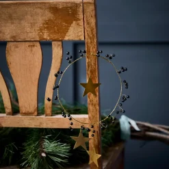 House Doctor Christmas Ornaments|Weihnachtsschmuck, HDStar Ring, Schwarz;Messing