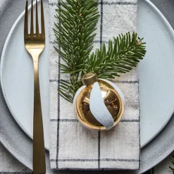 House Doctor Christmas Ornaments|Weihnachtsschmuck, HDTwister, Weiß;Gold