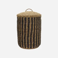 House Doctor Aufbewahrung|Aufbewahrung|Wäschekörbe, HDCesto, Natur;Schwarz