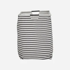 House Doctor Wäschekörbe|Wäschekörbe|Wäschesack, HDstripes, Schwarz/Weiß