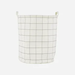 House Doctor Wäschekörbe|Wäschekörbe|Wäschesack, Squares, Weiß schwarz
