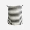 House Doctor Wäschekörbe|Wäschekörbe|Wäschesack, Stripes, Schwarz